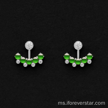 Anting -anting stud jade jade yang paling tinggi yang menawan